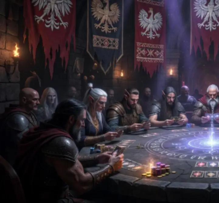 Competitive Jackspott tournament in a dark casino-fantasy arena