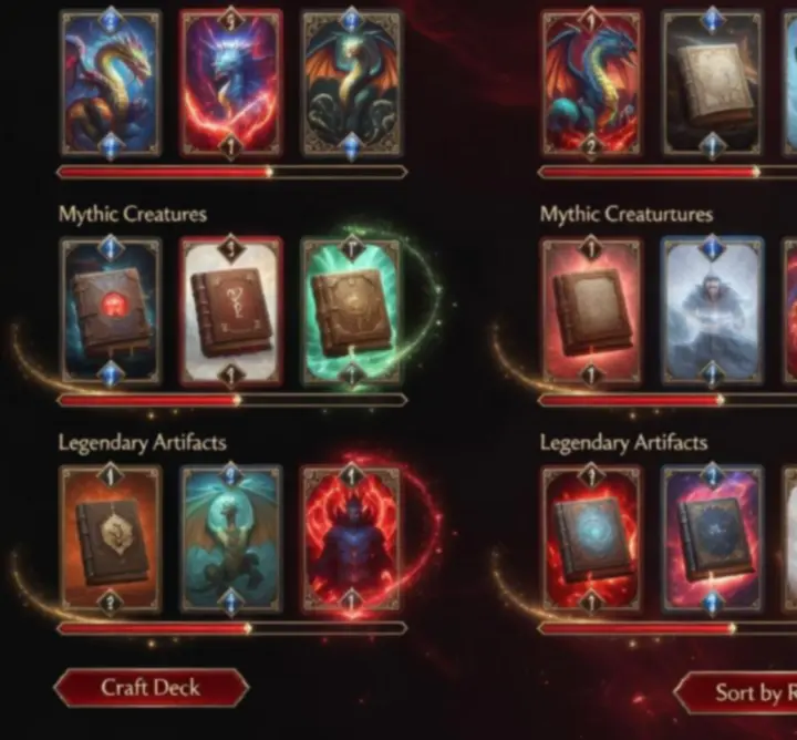 Jackspott deck building strategy user interface