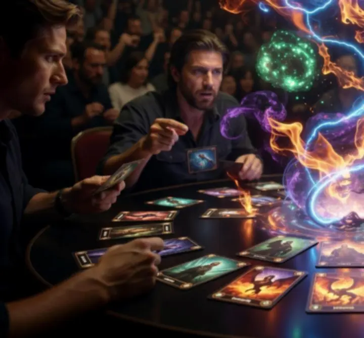 Jackspott magical combo play with glowing spell cards chaining effects