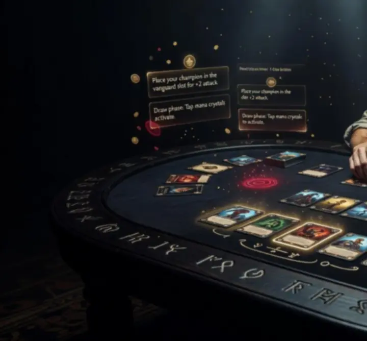 New Jackspott player arranging cards to build a starter fantasy deck